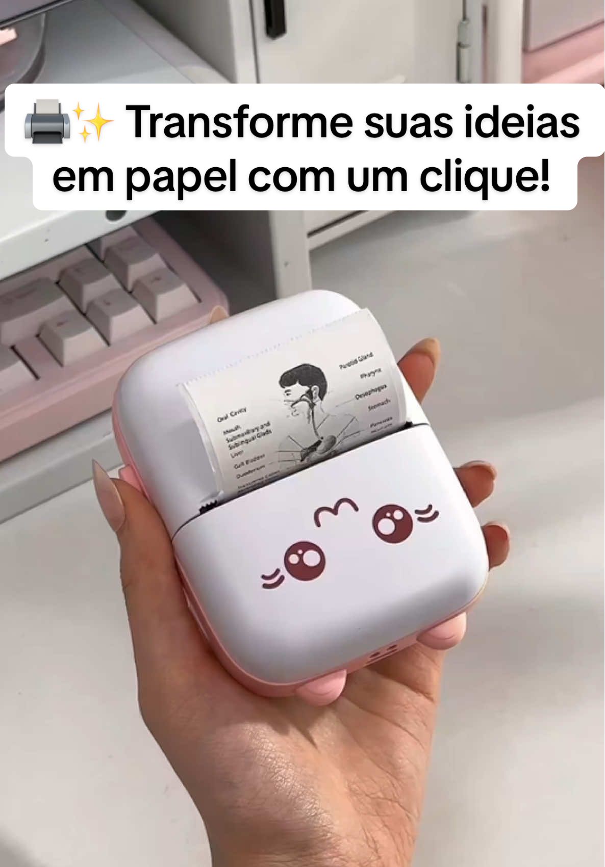 🖨️✨ Transforme suas ideias em papel com um clique! A Mini Impressora Térmica Portátil é perfeita para imprimir fotos, anotações, lembretes, listas, desenhos e muito mais — direto do seu celular! 📱 Compatível com Android e iOS 🖼️ Imprima fotos estilo retrô com aquele toque nostálgico 🎨 Ideal para planners, diários, estudos e decoração 🚫 Sem tinta! Impressão térmica super econômica 💡 Compacta, leve e com design super fofo — cabe até no bolso! ✅ Basta conectar via Bluetooth e imprimir o que quiser, onde quiser! #miniimpressora #printerportátil #estudocriativo #impressoracriativa #papelariafofa #androidios #impressaosemtinta #dafu #dafushop #dafubrasil #viral #explorar 