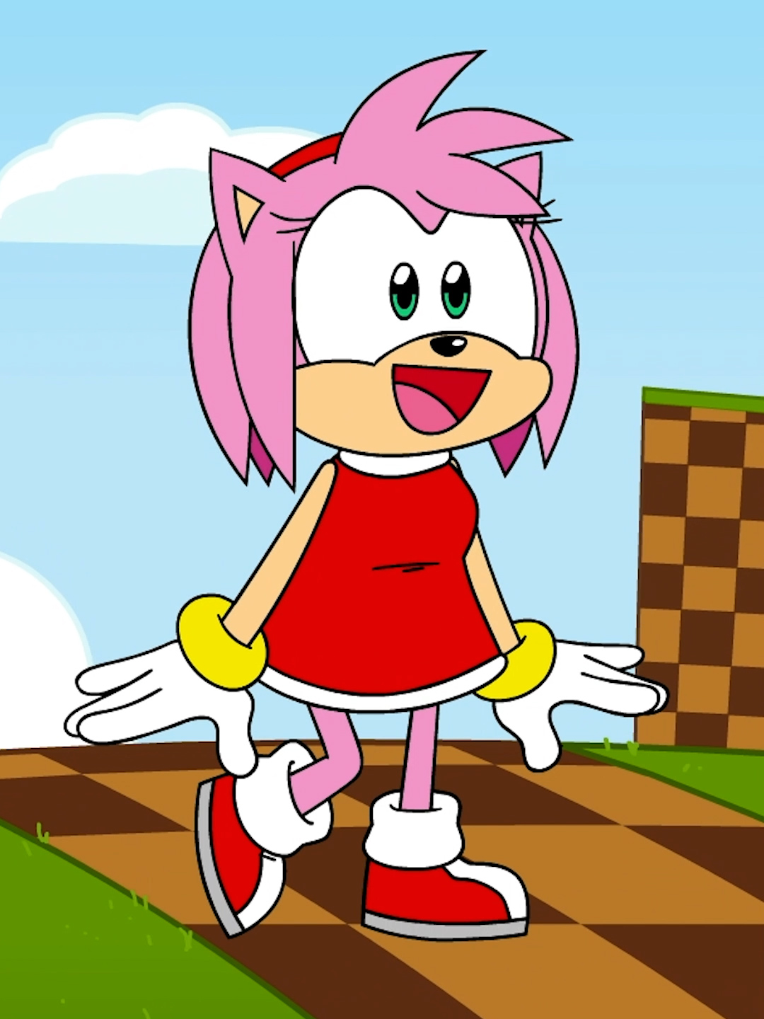 Amy REALLY likes Sonic 😬  #sonic #sonicthehedgehog #sonicanimation #amyrose #tails