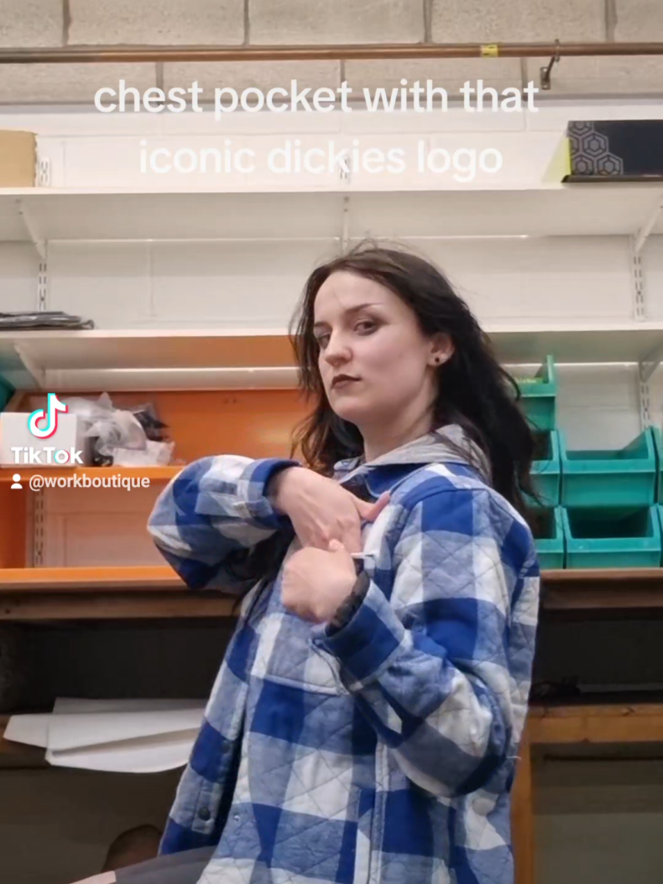 our icon gabby back at the modeling 🫶 #dickies #womensworkwear #model