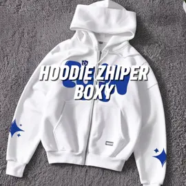 Hoodie Zhiper Boxy White#hoodie #boxy 