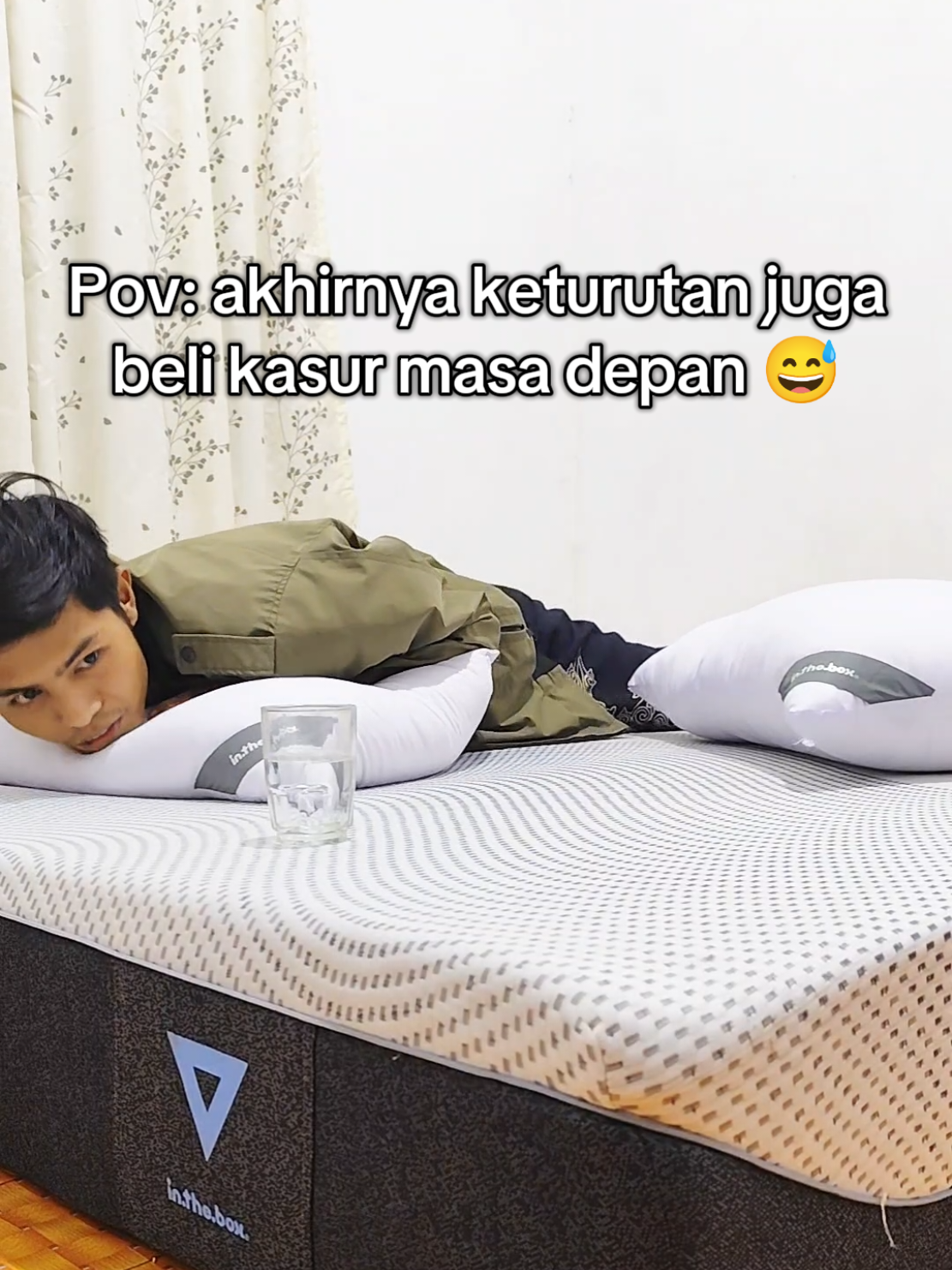 Nyicil beli kasur buat masa depan gayanya 😌 @inthebox.id #kasurbusa #kasurinthebox #springbad #minivlog #kamaraesthetic #inthebox #kasur #murah 