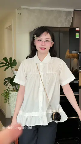 Áo sơ mi xinh iu dễ mặc #trinhlunglinh96 #viral 