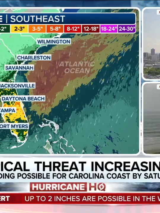 🌀 HURRICANE HQ: A brewing tropical system could dump over 6 inches of rain on the Florida coast this weekend. FOX Weather's Mike Seidel is live in Clearwater Beach with the latest. #tropics #atlantic #weather #weathernews #florida #hurricanehq