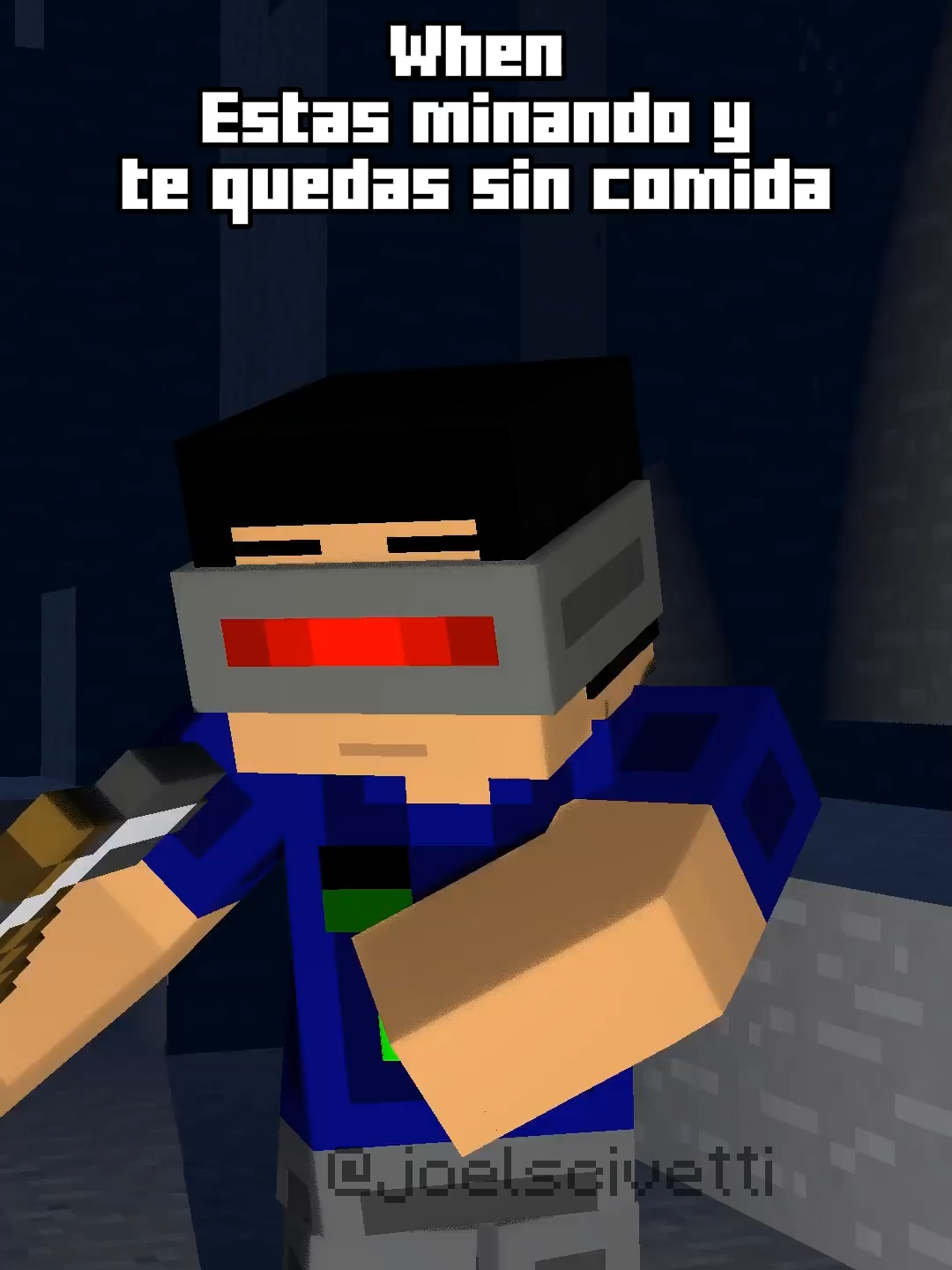 Cuando te quedas sin comida, toca tomar esa opcion. #joelscivetti #humor #Minecraft #mineimator #minecraftanimation #animation #animacion #minecraftmemes #paratí #foryoupagе #fyp #gaming