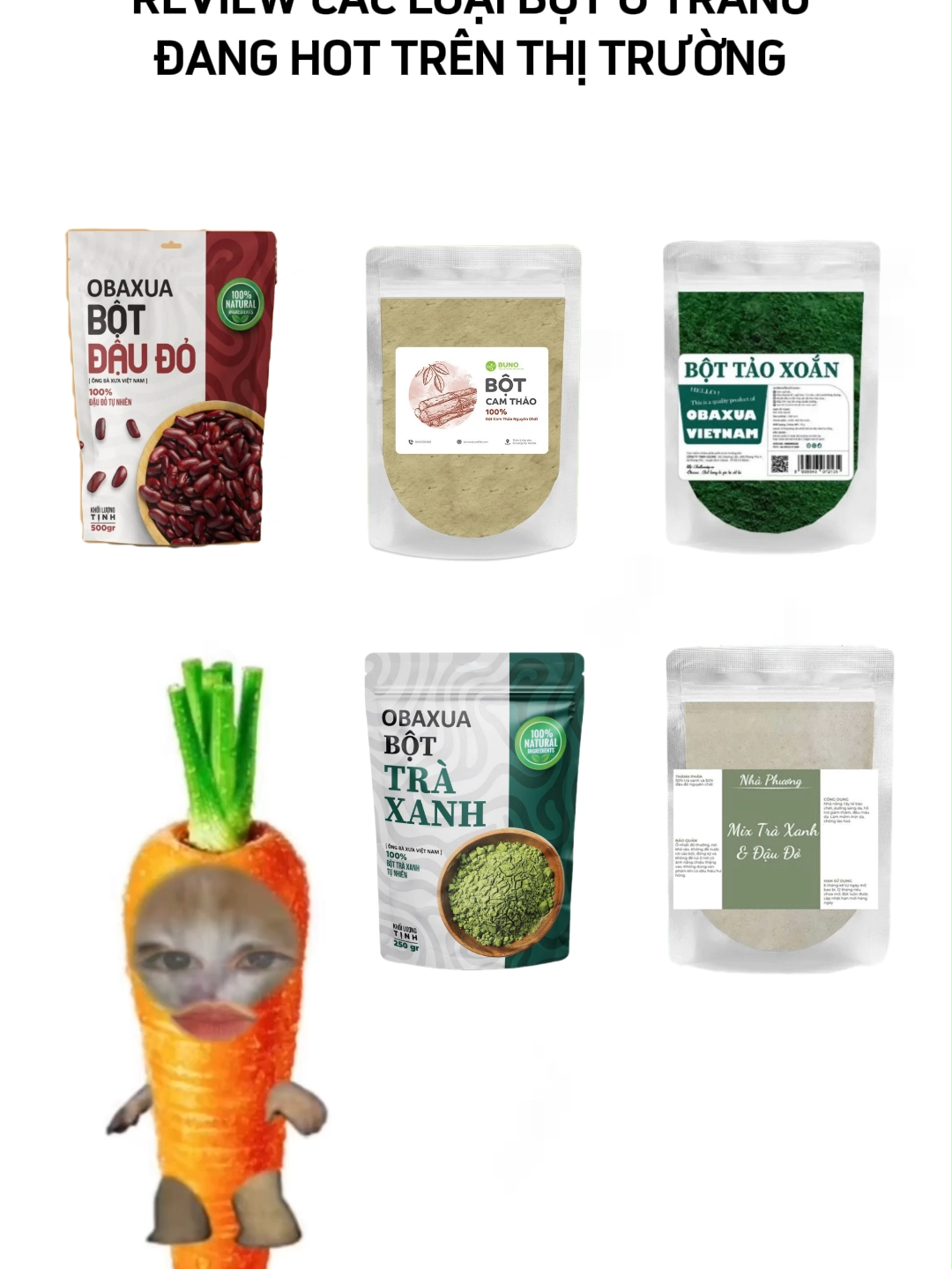 Chuyên mục rì viu các loại bột ủ trắng đang HOT #reviewlamdep #utrang #trangda #skincare #viral