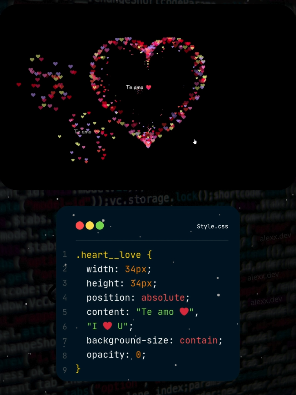 Programación | Hearts Love Textos de amor con corazones Html Css y Javascript  #❤️ #hearts #corazones #amor #ilove #iloveyou #loveyou #code #html #programacion #mylove #teamo #programming 