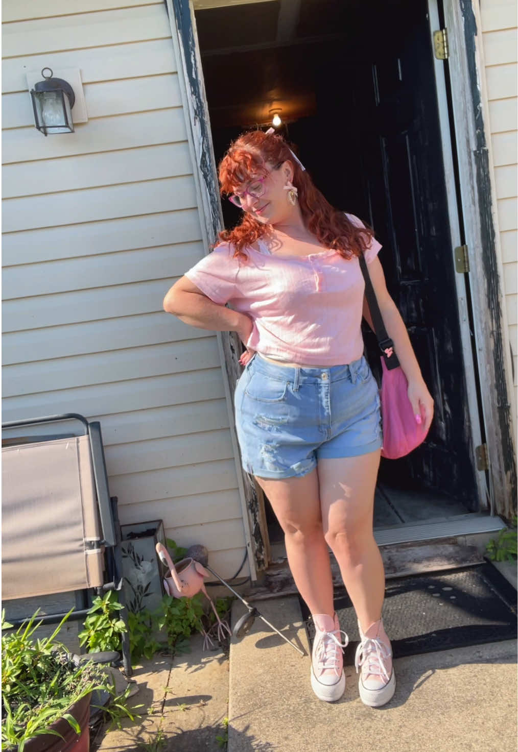 Outfit for my dr appt ✨ #romanticizeyourlife #midsizefashion #pinktok 