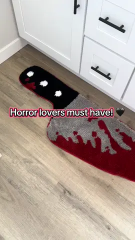 Because it’s Halloween all year at my house. #horror #horrortok #fyp #scarymovies #summerween #scream #homedecor #halloweendecor #obsessed #rug #shop #truecrimetok #ratedr #spooky #horrorlovers 