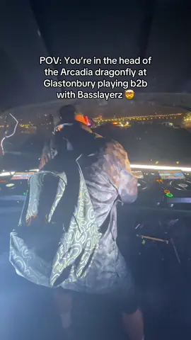 How did I get here and why’s  Slipz got his bag on ready to go 😂 @BassLayerz #bornonroad #glastonbury #glastonbury2025 #basslayerz #arcadia 