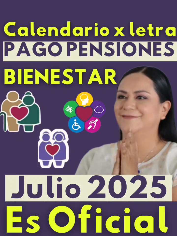 #calendario #porletra #oficial #julio #2025 #pension #bienestar #adultosmayores#discapacidad #pension65 #65ymas #pensionbienestar #pensionadultosmayores #pensiondiscapacidad