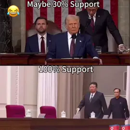 Kim Jong-un VS Trump's approval rating 30%VS100%😂😂#dprk #northkorea #kimjongun #Trump #usa 
