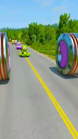 Skibidi Toilets & Weird Cars Agains Giant Thanos Leg Bollard Trap Crash in BeamNG.driv#usagaming #beamng #viralgaming #beamngdrive #GamersOfTikTok 