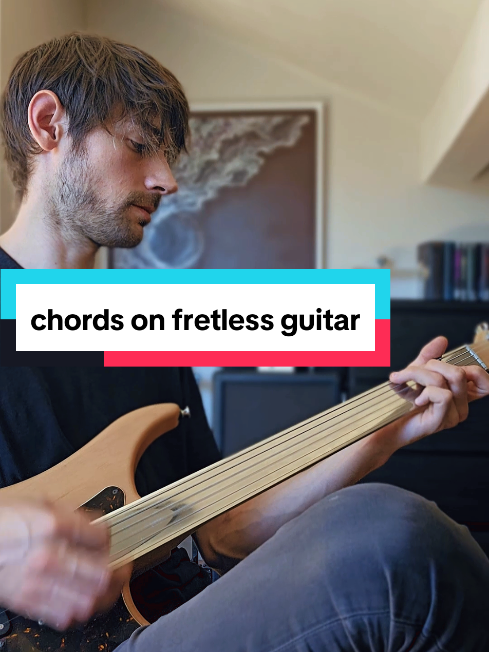 Fretless guitar is easy. #guitar #fretless #fretlessguitar #guitarist #mythbusting #guitartok #fyp 