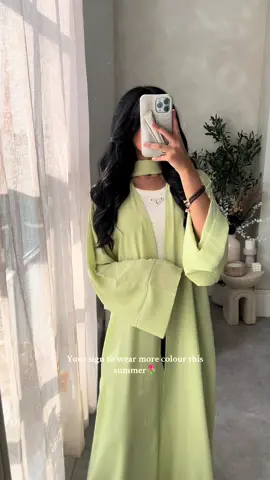 Matcha Green almost sold out & Butter Yellow - restocking soon!💛 #promomakanliburan #fyp #modesty #modestfashion #abaya #summercollection #modestclothing #modestyfashion #OOTD #foryoupage #abayastyle #modestsummeroutfit 