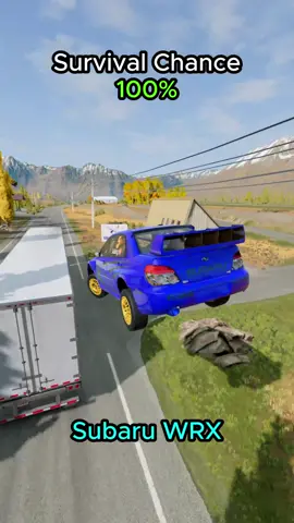 Survival chance of different vehicles #beamng #beamngdrive #beamngcrash #gaming #fyp 