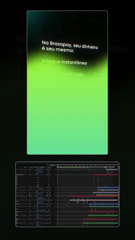 Motion realizado para brazapay . Destacando a eficiência da plataforma com os saques instantâneos. . Gostou do projeto? Já deixa o 🤍 . . . #motion #gatway #gatwaydepagamento #motionanuncio #animação #motionaftereffects #afterefects