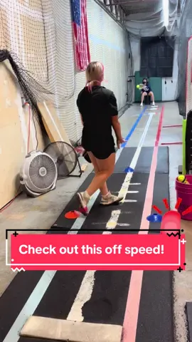 Check out this off speed! Check out our page for everything softball!  Learn more pitching drills in my bio! #Softball #SoftballPitching #SoftballPitcher #pitcher #Fastpitch #PitchingDrills #baseball #baseballpitcher #baseballpitching #Pitcthinglessons #pitchingacademy  #pitchingcoach #curveball #fyp #softballcheers