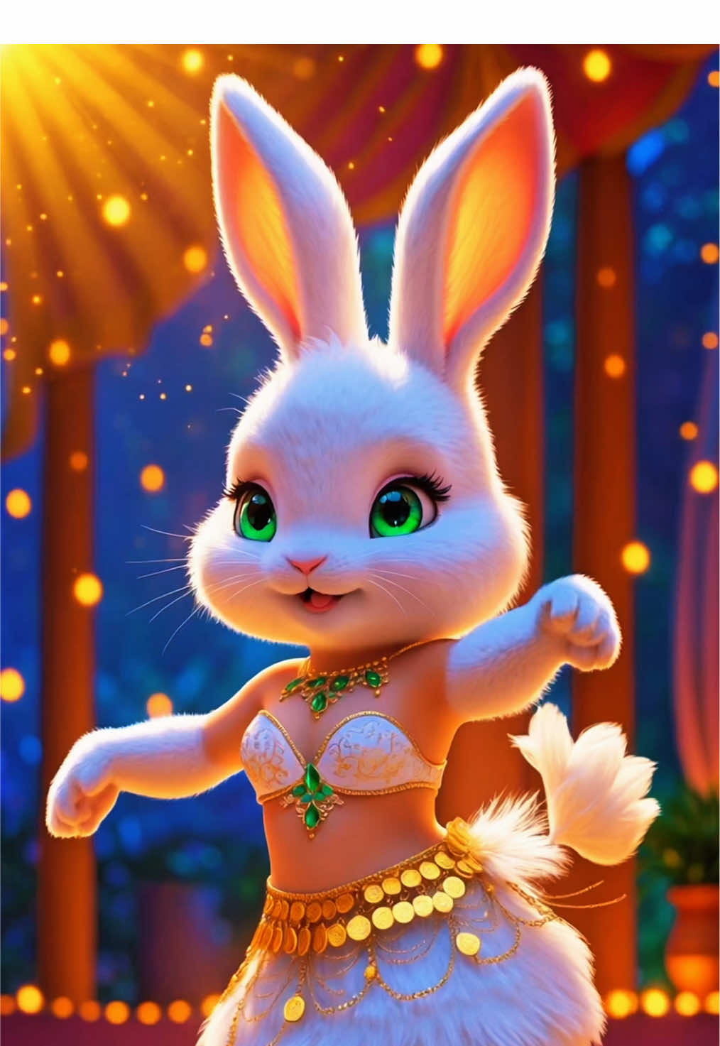 Dancing away with the catchy beats! Come join me 💚🐰✨🥁🎼✨💃 Follow for more fun ai animal content here 💌 #bunny #dancersoftiktok #funnyvideo #moves #bunnygirl #aiart #cuteanimalsoftiktok #fyp #comedyvideo 