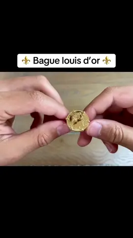 ⚜️ Bague louis d’or ⚜️ Bague napoléonienne a 6 griffe en acier plaqué or pour moins de 60€ sur TikTok Shop 🤯🤯 #bague #or #piece #napoleon 
