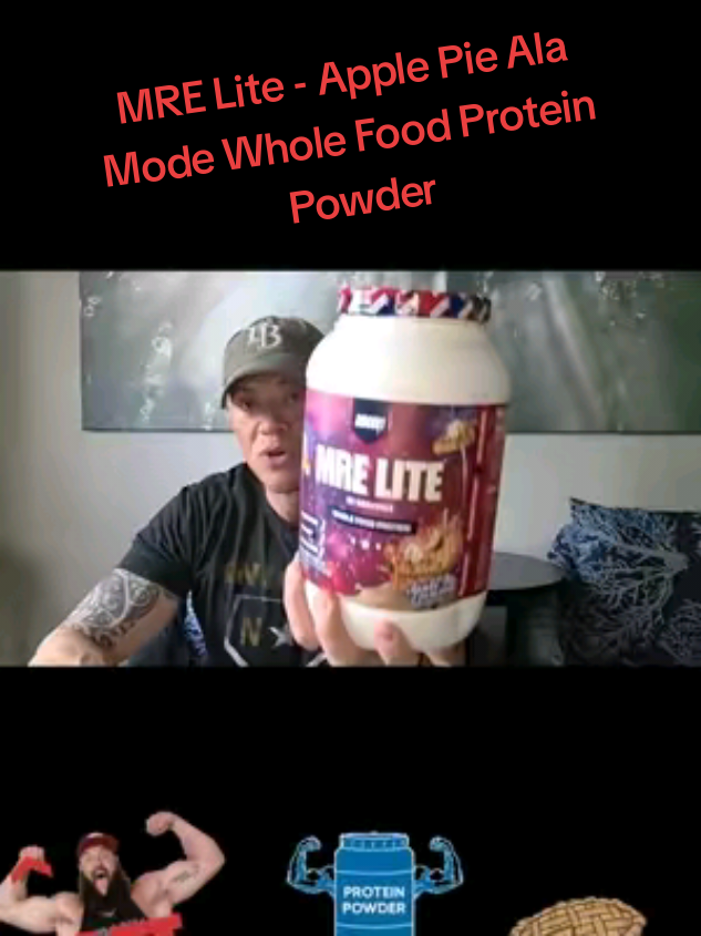 MRE Lite - Apple Pie Ala Mode Whole Food Protein Powder #REDCON1 #ProteinReview #MRELite #ApplePie #Alamode #WholeFoodProtein #Gains #fyp #tiktok #mikecav78 #youtube #queencitybeertube @REDCON1 