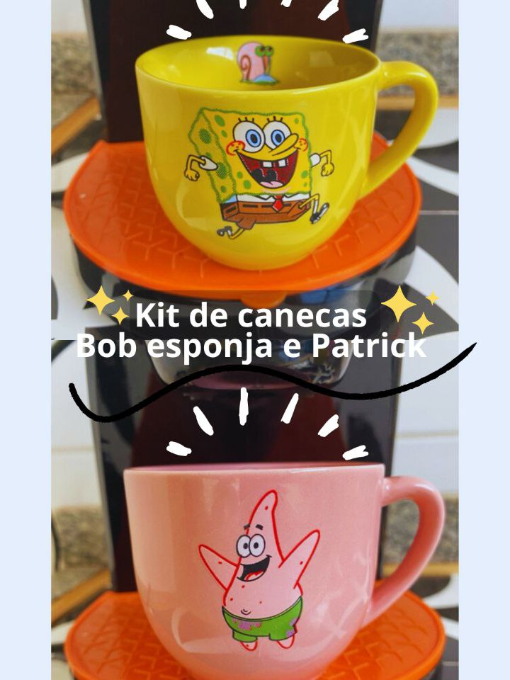Caneca do Bob Esponja, Presentes Criativos, Geek, Colecionáveis, kit 2 canecas 170ml 💰 POR: R$44,99 – um presente criativo que vai direto da Fenda do Biquíni pro seu cantinho! ✨ Link com mais achados na bio ✨ 📩 Comenta “eu quero” que te mando o link antes que acabe! 🔥 Corre que viralizou! . . . . . . . . #BobEsponja #PresentesCriativos #CanecaGeek #culturapop #Colecionáveis #GeekStyle #achadinhosdashopee #CanecaFofa #SpongeBobVibes #DecoGeek #TikTokNerd  #AchadosDoLar #UtilidadeDoméstica #AchadinhosDoLar