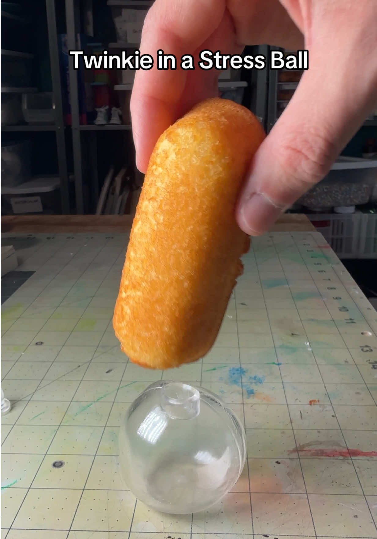 I put a Twinkie in a stress ball, made a miniature sensory bottle and a penny sensory bottle. #nickpainting #twinkie #stress #sensory 