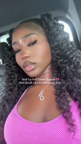 Quick 30-min hairstyle! 🥰 Hair from @ISEEHAIR, link in bio! #halfwigtok#iseehalfwig #summerhairstyle #wearandgo #Outdoorfun #halfwighairstyles #fyp #viralvideo #type4hair #naturalhairstyle 