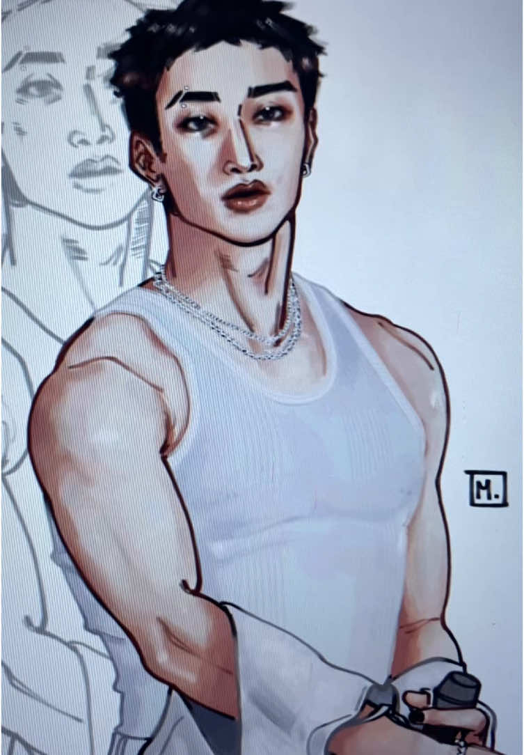 inst/threads: hansomniaa #bangchan #straykids #fanart #draw #fyp @Stray Kids 