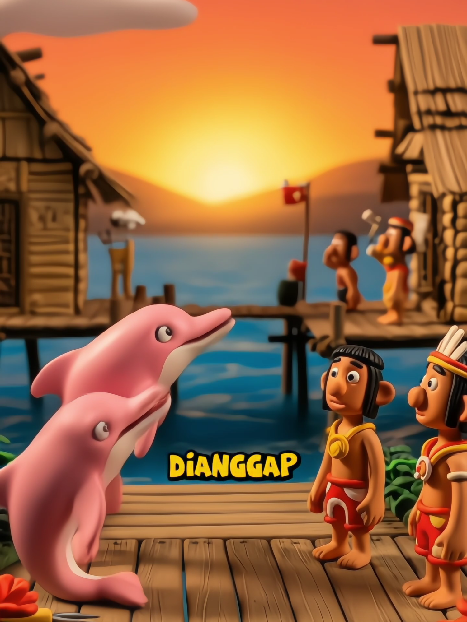 Pesut Mahakam, Lumba-Lumba Sungai dari Kalimantan!#faktaunik #claymation #tahugakclay #pesutmahakam