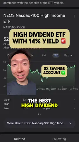 This is one of the top high dividend ETFs to buy in 2025 for passive income. QQQI has an annual yield much better than a savings account. Monthly dividends too. #etfs #investing #stocks #stockstobuy #dividends #passiveincome 