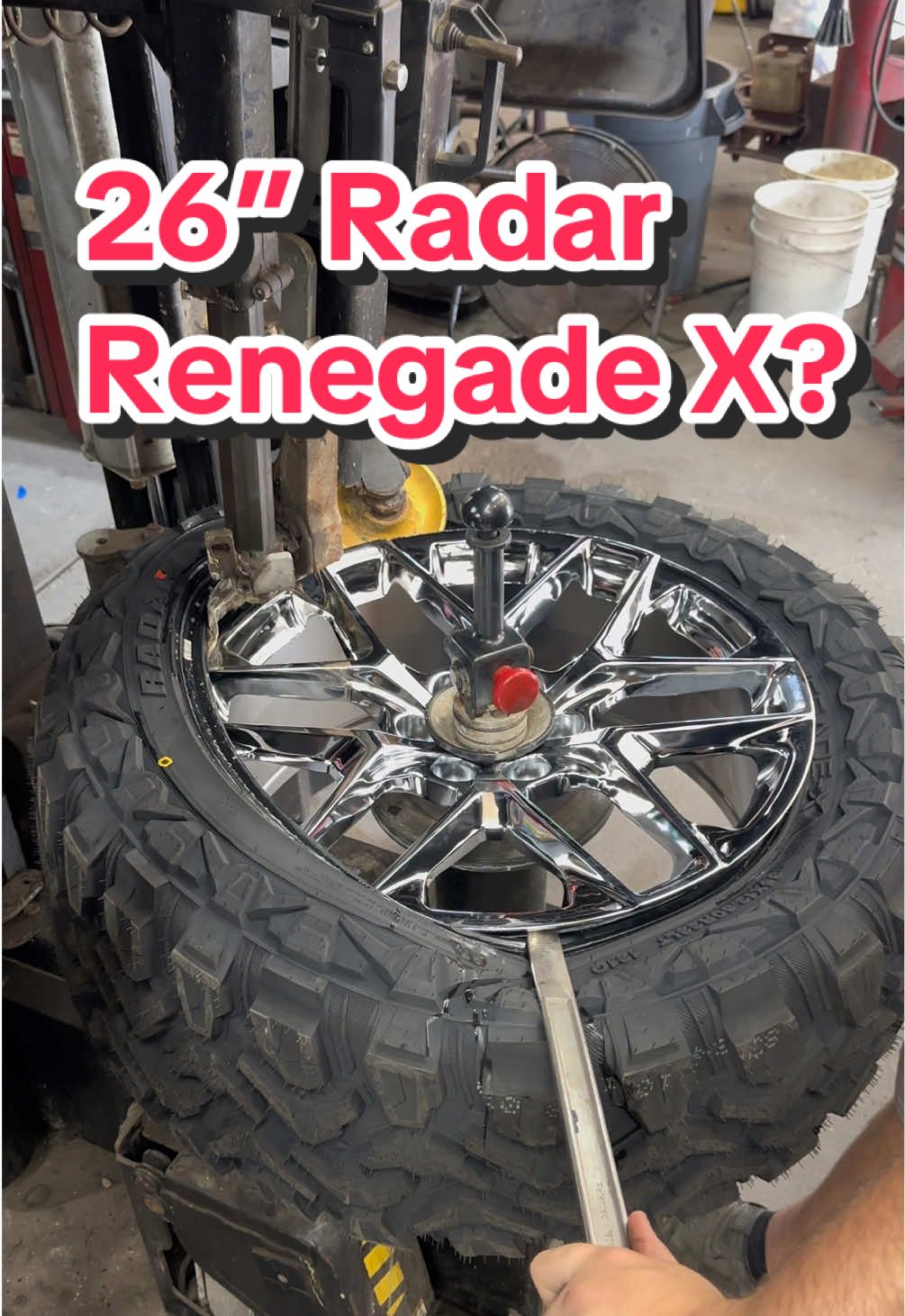 Mounting & Balancing Radar Renegade X #lindseystire #trucktok #liftedtrucks #squattedtrucks #trucks #radartires #renegadex #truckscene #chevy #ltz #fyp #viral #trending 