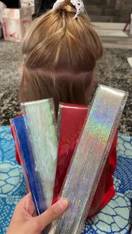 ✨Red, white, and sparkle!✨ Added some 4th of July magic to my girls hair and they’re ready to shine brighter than the fireworks!! 🎆💙❤️🤍 #HairTinselMagic #4thOfJulyHair #SparkleSeason #RedWhiteAndCute #FireworkReady #GirlMomLife #FestiveHair #TinselTime #HolidayHairGoals #MomOfGirls #4thOfJulyVibes #StarsAndSparkles