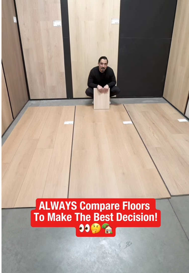Roger advices his customers to always compare their favorite floors to make the Best Decision  #remodeling #kitchenremodel #homeimprovements #homeowners #homeremodel #DIY #newhomeowner #floors #lvp #vinylflooring #floor #flooringstore #homeimprovement #flooring #flooringguy #theflooringguy 