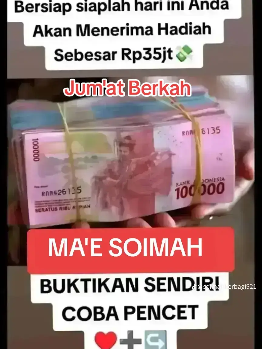 #soimah #soimahpancawati #soimahberbagi  #orangbaik #uang #murahrezeki #wahmurahbanget #sultantiktok #viral #jumatberkah #jumatberkah😇 #masukberanda #masukbrandamu #masukberandafyp #kunfayakun #kunfayakun🤲 #fyp #fypシ゚ #viralvideo #vidioviral #masukberandafypシ #semogafyp #pastifyp #tiktok #fypdong #fyppppppppppppppppppppppp