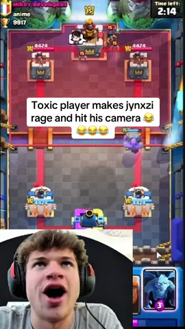 Jynxzi rages trying to reach 10k trophies 😂😂😂 #jynxzi #jynxziclips #clashroyale #cr #fyp #rage #gaming #ryley 