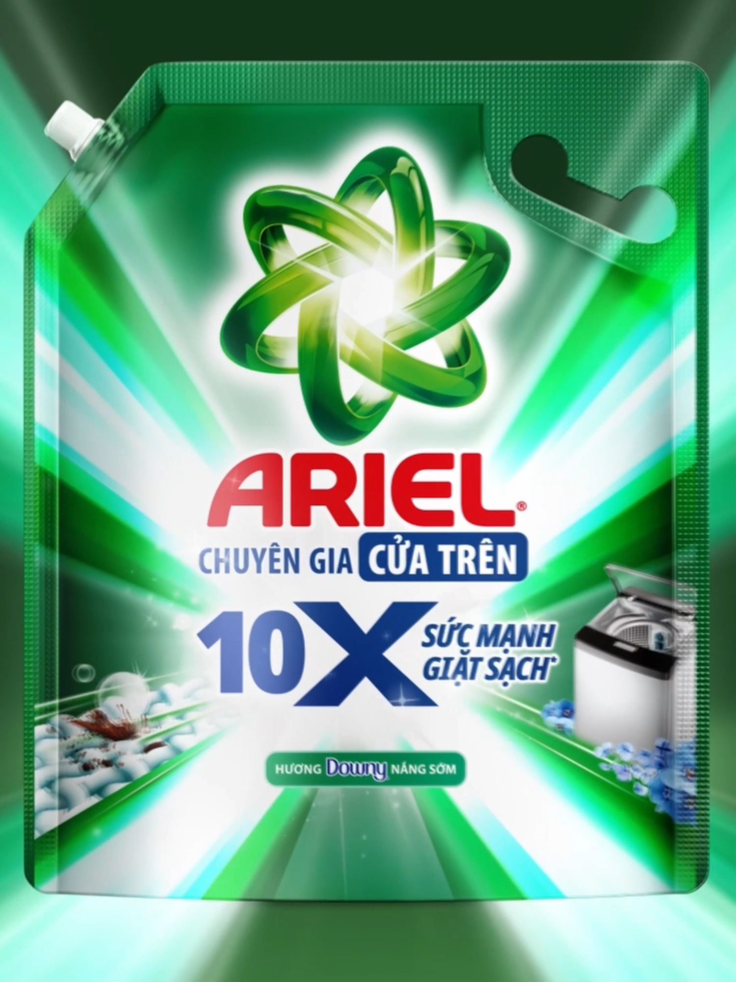 Tạm biệt giặt giũ cồng kềnh cùng với Ariel 10X giặt sạch vượt trội, cùng Ariel định nghĩa lại tiêu chuẩn giặt sạch!  #Ariel10X #10Xsucmanhgiatsach #danhbayvetban #nuocgiatsieusach