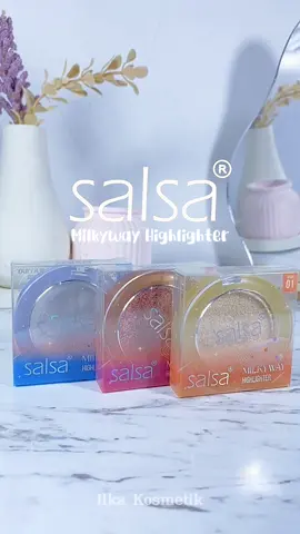 Highlighter Glow In The Dark❗️Highlighter affordable super pigmented bikin makeup makin menyala😍🔥#salsa#highlightersalsacosmetic #salsacosmetic #makeup #highlighter 