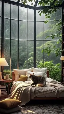 A Healing Corner on a Rainy Day — Let the Fatigue Fade Away! #shorts #HealingMoments #RainyDay #DreamBedroom #WhiteNoise