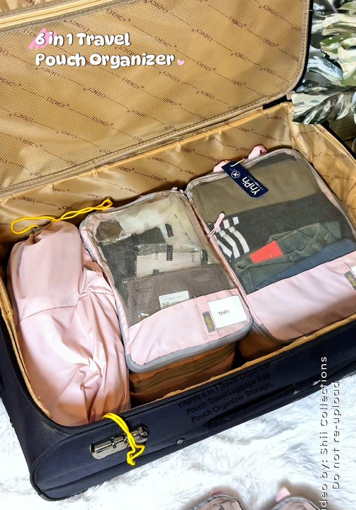 YINPIN 6 In 1 Travel Organizer Pouch Travel Luggage Bag Pouch Organizer Storage, vacuum compression bag  ##travelorganizer #travelbag #organizerpouch #storagebag 