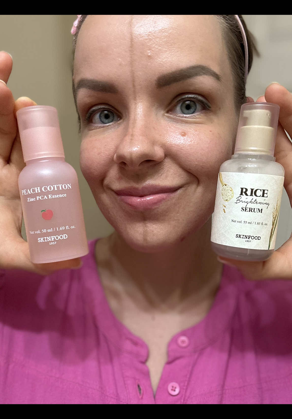 Thank you @skinfood_global @SKINFOOD.USA @skinfood_official for chose me as a member of Skinfood Global Project 6.  ✨Blurry & Dewy✨ These were 2 new products for me - Peach Serum 🍑  & Peach Pad 🍑. I AM OBSESSED WITH THEM🤩 WORK PERFECT FOR MY OILY ACNE PRONE SKIN! 🫶 Blurry side is a winner for me🏆. was familiar with these two - Rice Brightening Pad 🌾 Rice Brightening Serum 🌾 and like dewy look they create.  #skinfood #tonerpads #riceglow #glassskin #pinkskincare #porecare #mattifying #kbeauty #giftedbyskinfood  #skinfoodtonerpad #southkorea #koreanbeauty #healthyskin #glowingskin #skincare #skincareroutine #skincareproducts #naturalskincare #veganskincare #cleanbeauty #glowingskin #beautytip #GlowUp #brightening #ugccreator #ugccommunity #ugc