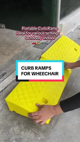 Curb ramp for wheelchair,car,motor & etc. Easy,portable,anti slip,strong material. #curbramp #ramp 