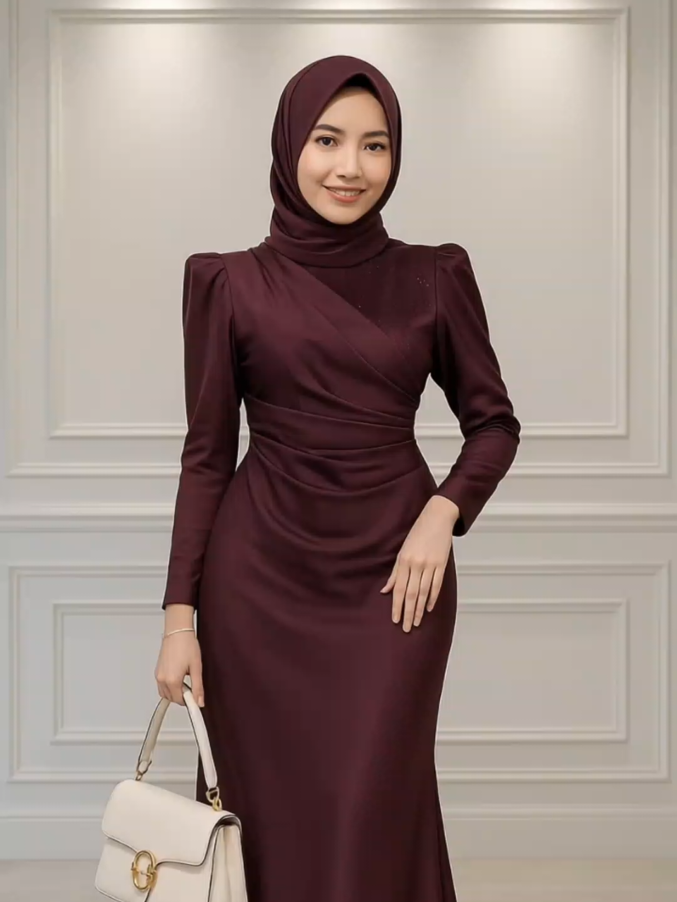 Elisa Dress Brukat by Guzel Satin Silk Premium Wanita Kondangan Muslim Body Fit Viral Mermaid 2025 Wisuda #dress #dresskondangan #xyzbca #fyppppppppppppppppppppppp 