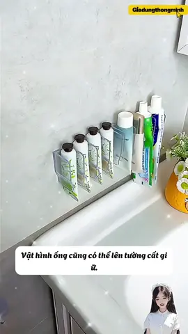 Kệ Nhựa Dán Tường 4 Ngăn Đựng Tuýp Kem