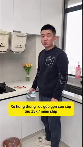 Thùng rác treo bếp gấp gọn cao cấp quá #xuhuong #xuhuongtiktok #dotienich #dogiadung 
