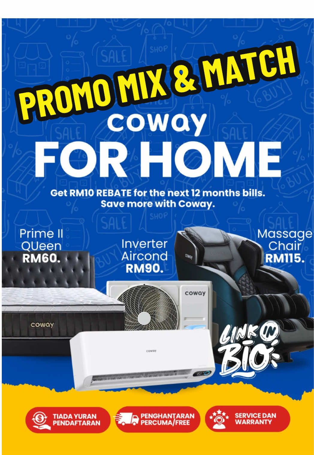 𝐂𝐎𝐖𝐀𝐘 𝐂𝐎𝐌𝐁𝐎 𝐌𝐈𝐗 & 𝐌𝐀𝐓𝐂𝐇  𝘼𝙢𝙗𝙞𝙡 2 𝙋𝙧𝙤𝙙𝙪𝙠 𝙇𝙚𝙗𝙞𝙝 𝙅𝙞𝙢𝙖𝙩, 𝙅𝙞𝙢𝙖𝙩 𝘽𝙚𝙧𝙜𝙖𝙣𝙙𝙖 𝘿𝙚𝙣𝙜𝙖𝙣  2 𝙋𝙞𝙡𝙞𝙝𝙖𝙣 𝙋𝙧𝙤𝙙𝙪𝙠. 🌟𝐑𝐔𝐆𝐈 𝐓𝐀𝐊 𝐆𝐑𝐀𝐁 𝐒𝐄𝐊𝐀𝐑𝐀𝐍𝐆 🌟 𝙊𝙧𝙙𝙚𝙧 𝙤𝙣𝙡𝙞𝙣𝙚 𝙟𝙚𝙧! 𝙋𝙚𝙢𝙖𝙨𝙖𝙣𝙜𝙖𝙣 𝙨𝙚𝙥𝙖𝙣𝙩𝙖𝙨 𝟑 𝙝𝙖𝙧𝙞  . Dapatkan penjimatan berganda SPECIAL OFFER . 𝙋𝙄𝙇𝙄𝙃 - 𝙊𝙍𝘿𝙀𝙍 – 𝙋𝘼𝙎𝘼𝙉𝙂 Hanya Semudah 3 Langkah untuk Memiliki Produk Coway Idaman Anda Dengan Harga Mampu Milik. . 𝑻𝑰𝑨𝑫𝑨 𝑪𝑨𝑺 𝑷𝑬𝑴𝑨𝑺𝑨𝑵𝑮𝑨𝑵 & 𝑻𝑰𝑨𝑫𝑨 𝑪𝑨𝑺 𝑷𝑬𝑵𝑮𝑯𝑨𝑵𝑻𝑨𝑹𝑨𝑵 #aircondcoway #inverter #jimatelektrik #promosikawkaw #cowaymalaysia #penapisair #waterfilter #penapisairmurah 