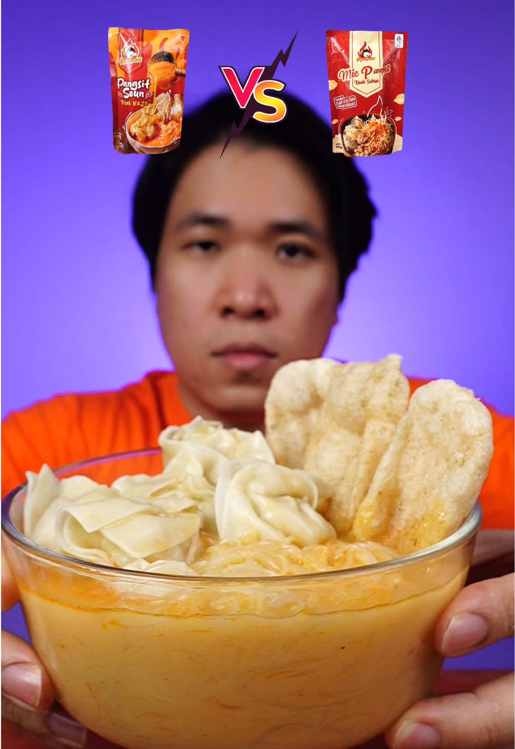 BATTLE PANGSIT SOUN KEJU VS MIE PANGSIT KUAH SEBLAK @NYAI MERCON #nyaimercon #makananinstanpedas #makanan #seblak #pangsitnyaimercon #kuahkeju