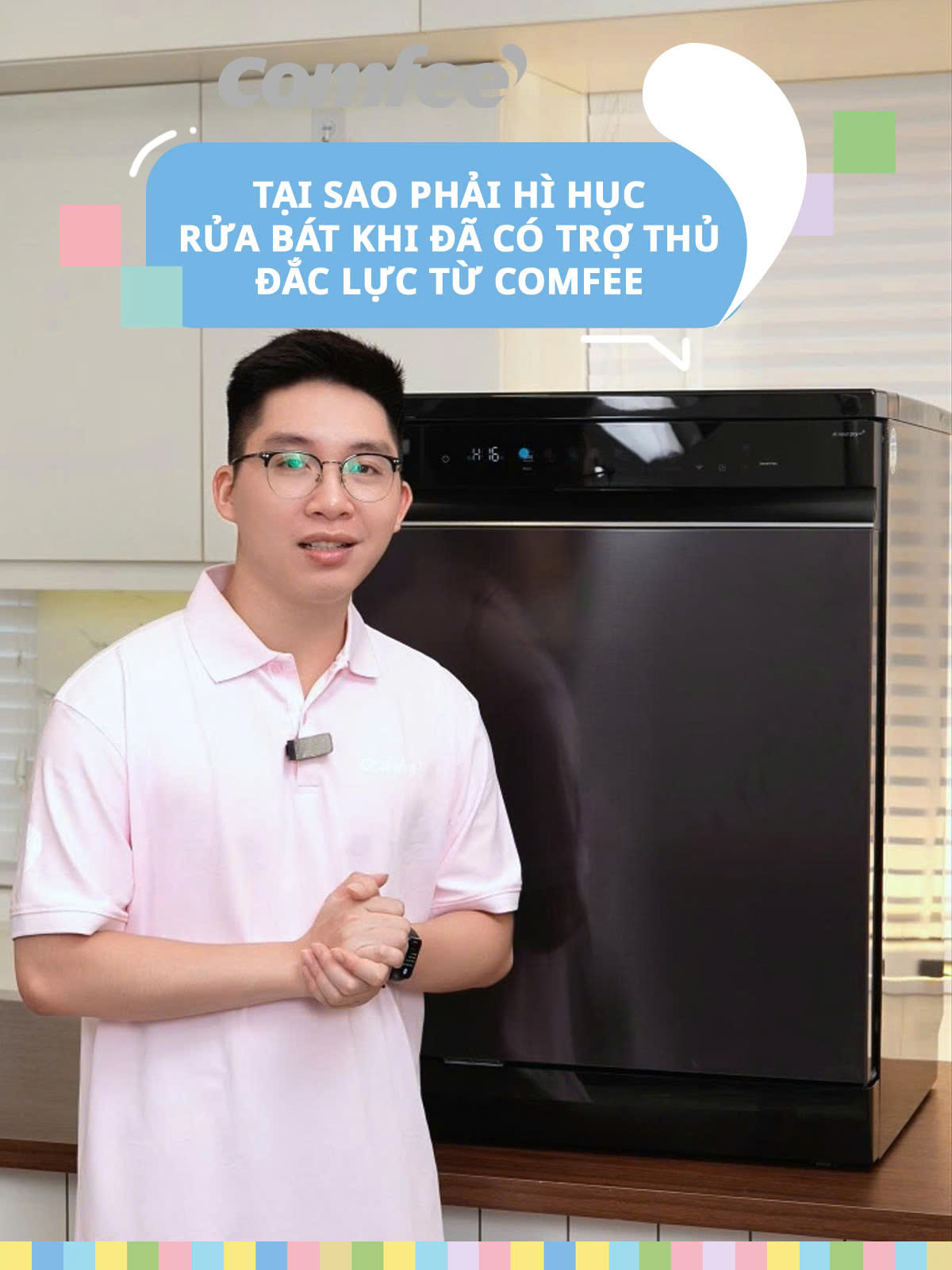 Tại sao phải hì hục rửa bát khi đã có trợ thủ đắc lực máy rửa chén Comfee CDWEF1533GB-WU-VN #Comfee #Comfeevietnam #mayruachencomfee #ComfeeCDWEF1401HB-W-VN #CDWEF1401HB-W-VN