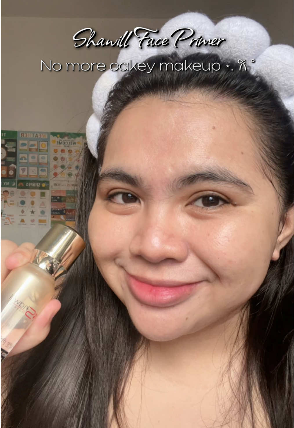 No more cakey makeup with this Shawill face primer ✨✨ #shawil #shawillcosmeticsph #shawillcosmetics #shawillprimer #shawillmakeup #shawillmakeupprimer #primer #makeup #makeupprimer #fyp 