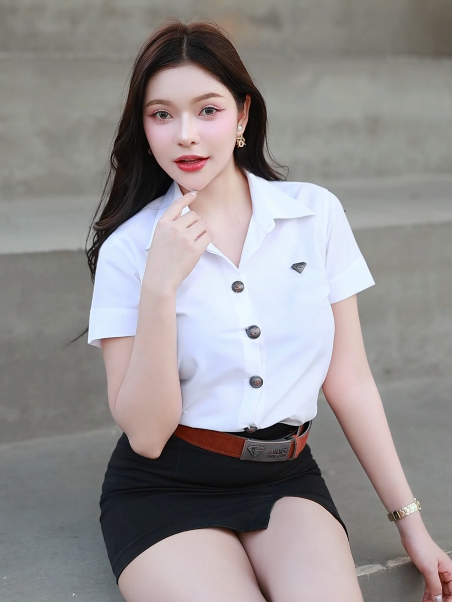 Model : Zena #cutegirl#video #portrait #ถ่ายรูปเล่น #ชุดนักศึกษา #นักศึกษาน่ารัก