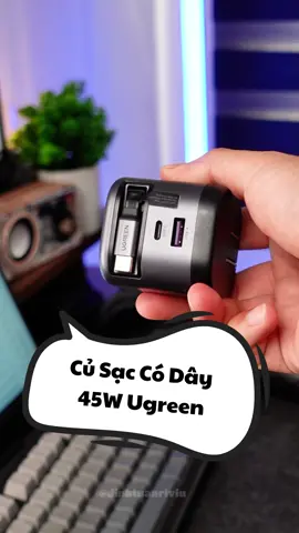 Củ sạc nhanh 45w tích hợp sẵn dây Ugreen #dinhtuanriviu 